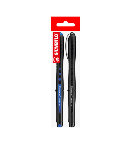 Rollerball, Bl@ck, Punta Fina 0.4 mm, Pack x 2, Azul y Negro